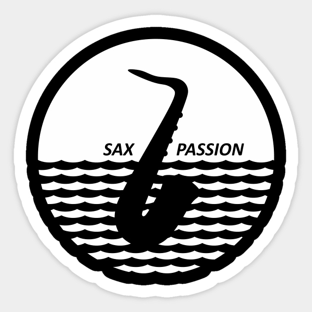 Sax Passion (white) Sticker by aceofspace